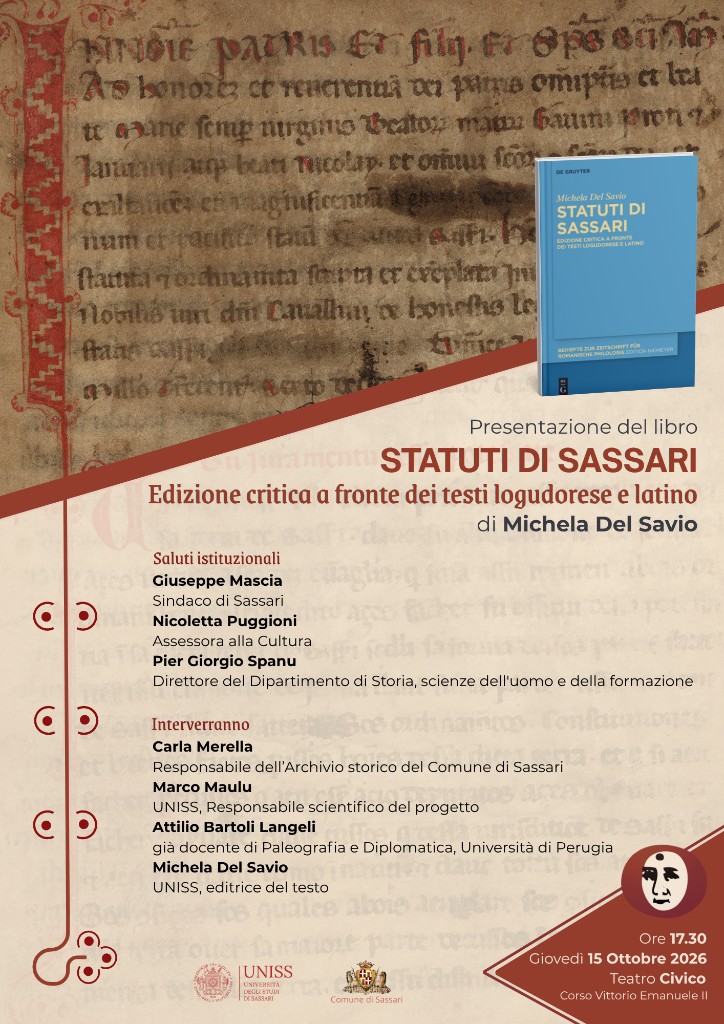 Locandina Statuti di Sassari