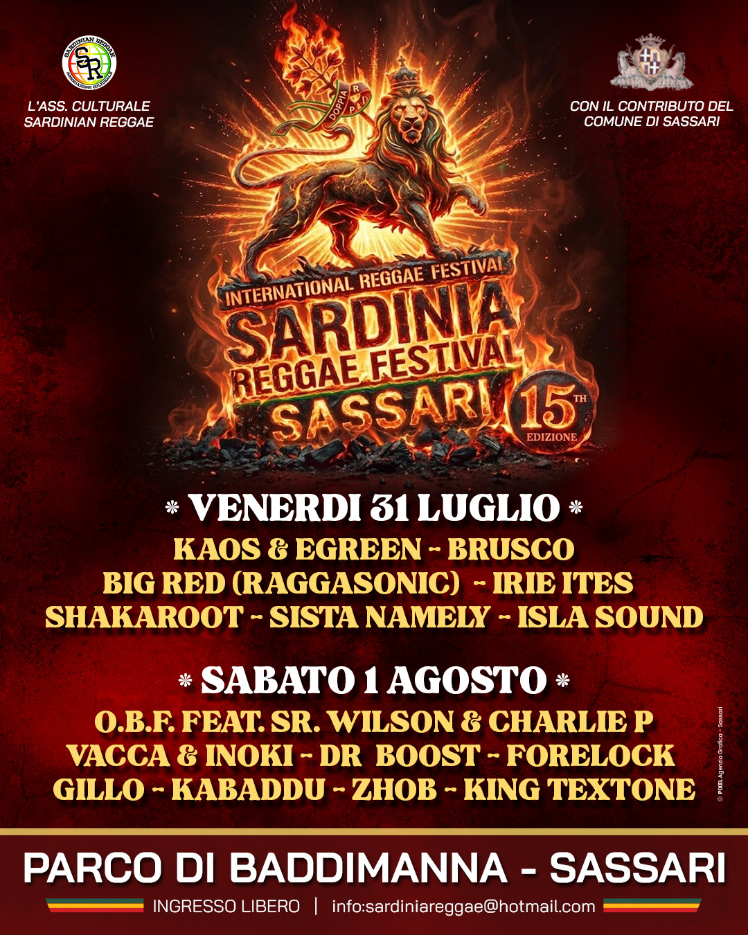 Locandina Sardinia Reggae Festival