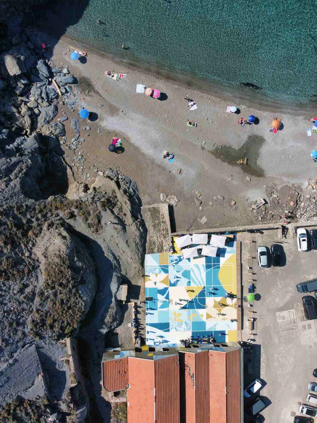 Vista aerea di Fronte Mare all'Argentiera