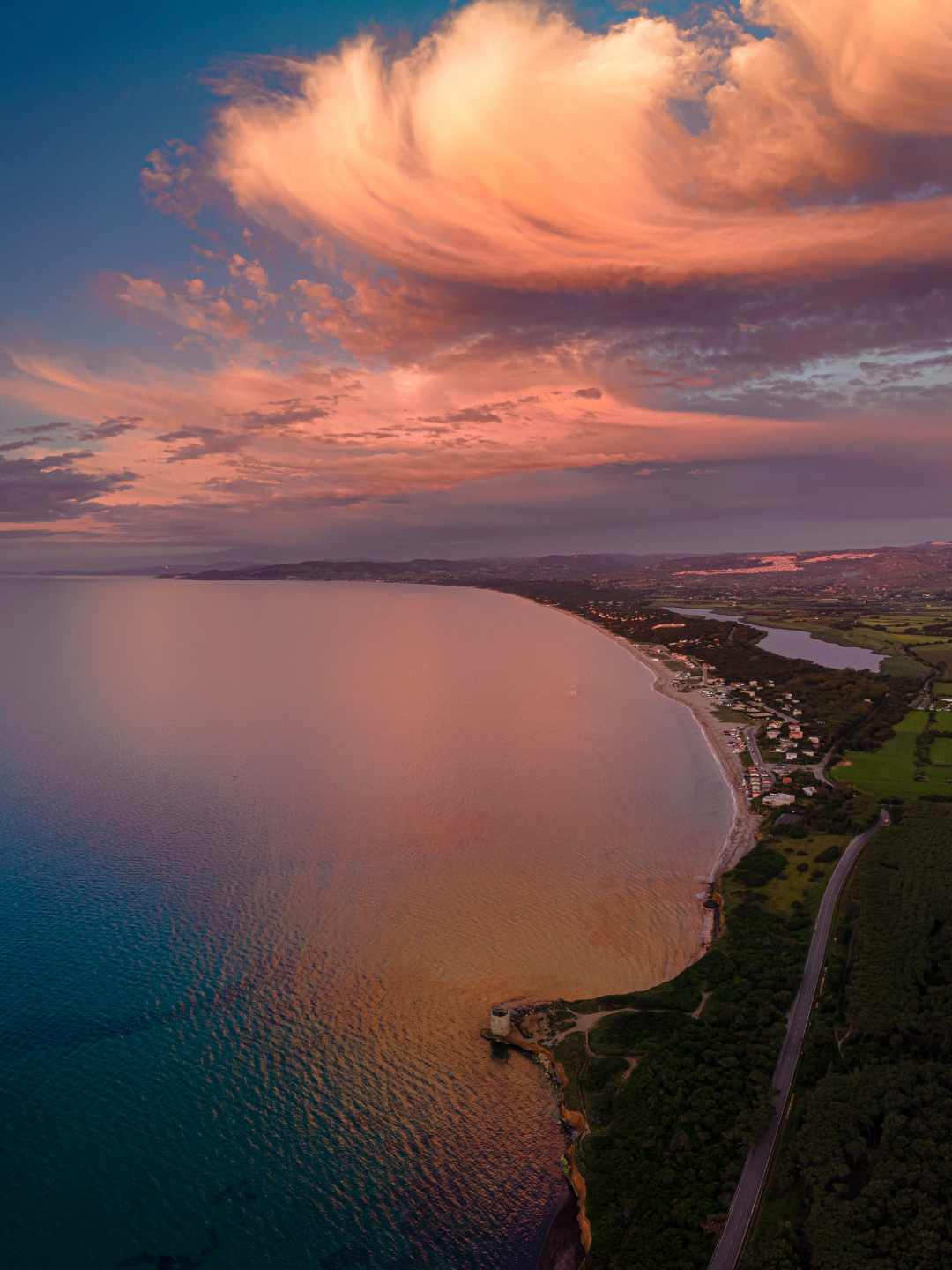 Tramonto a Platamona a Sassari