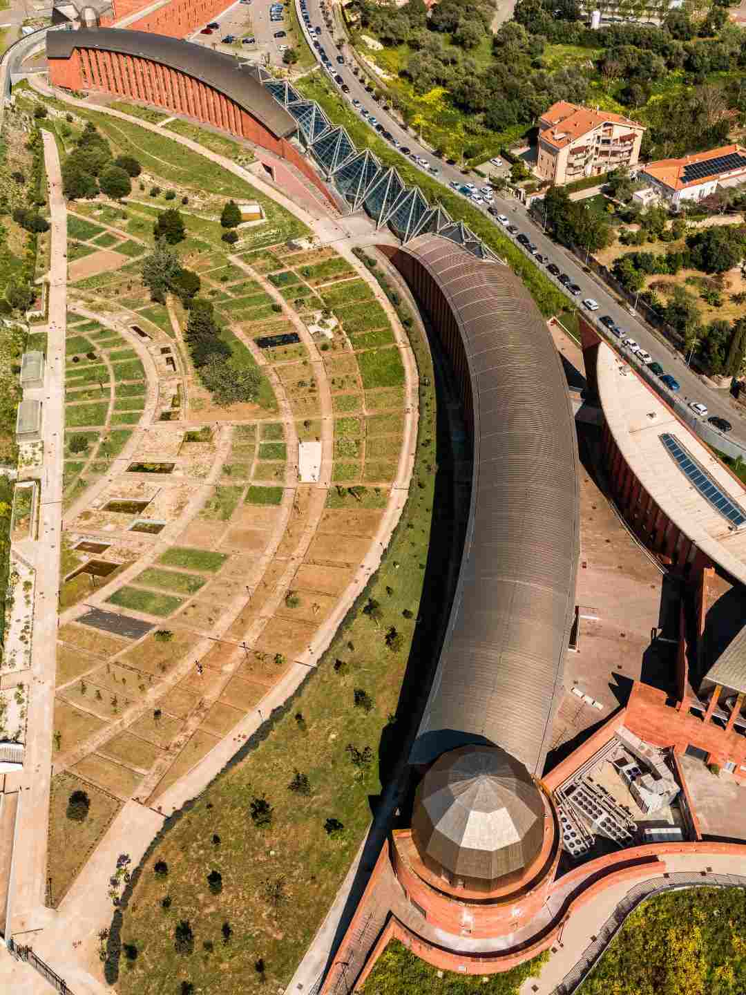 Vista dall'alto dell'orto botanico di Sassari