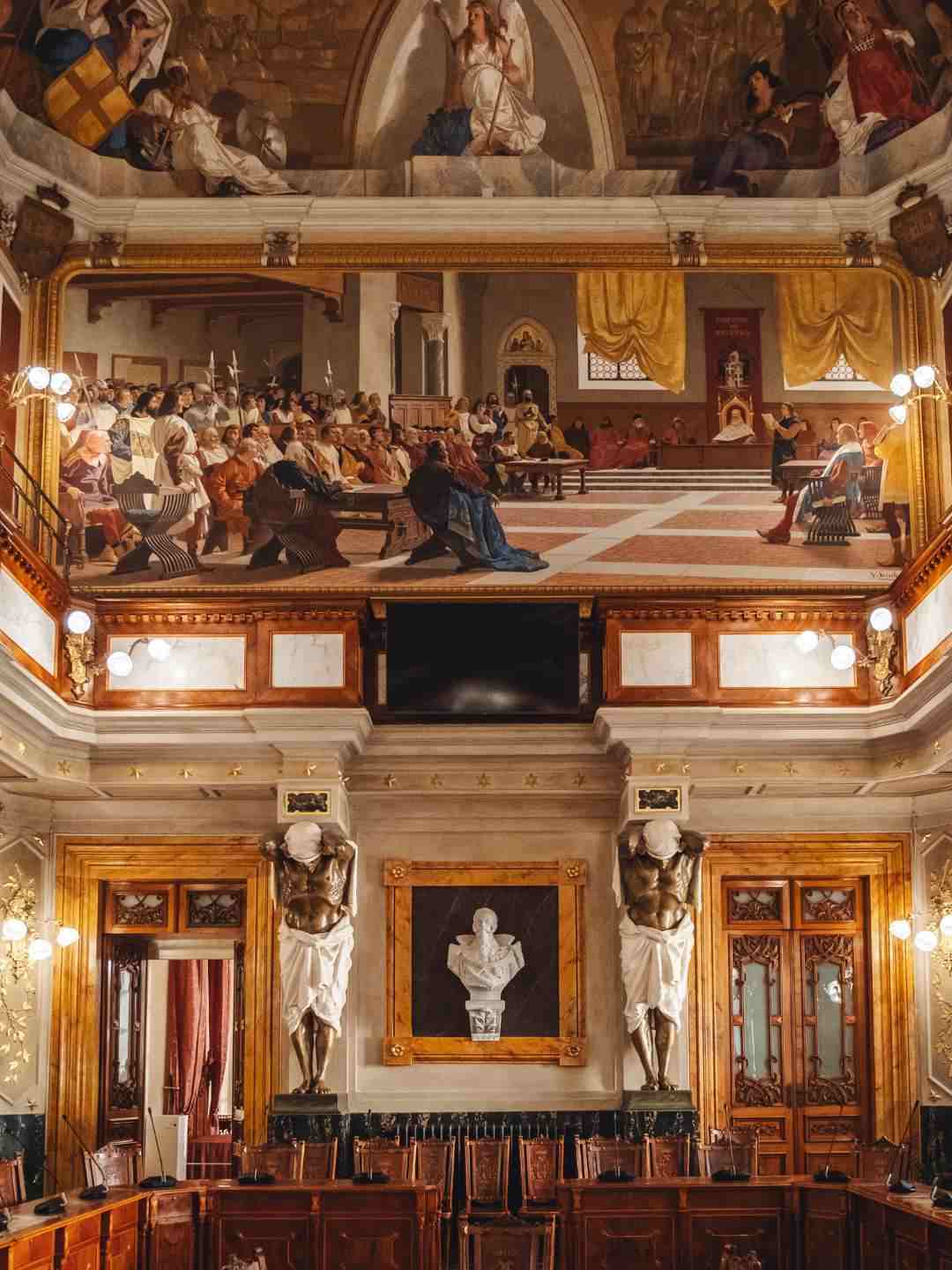 Sala Sciuti dentro il Palazzo della Provincia a Sassari