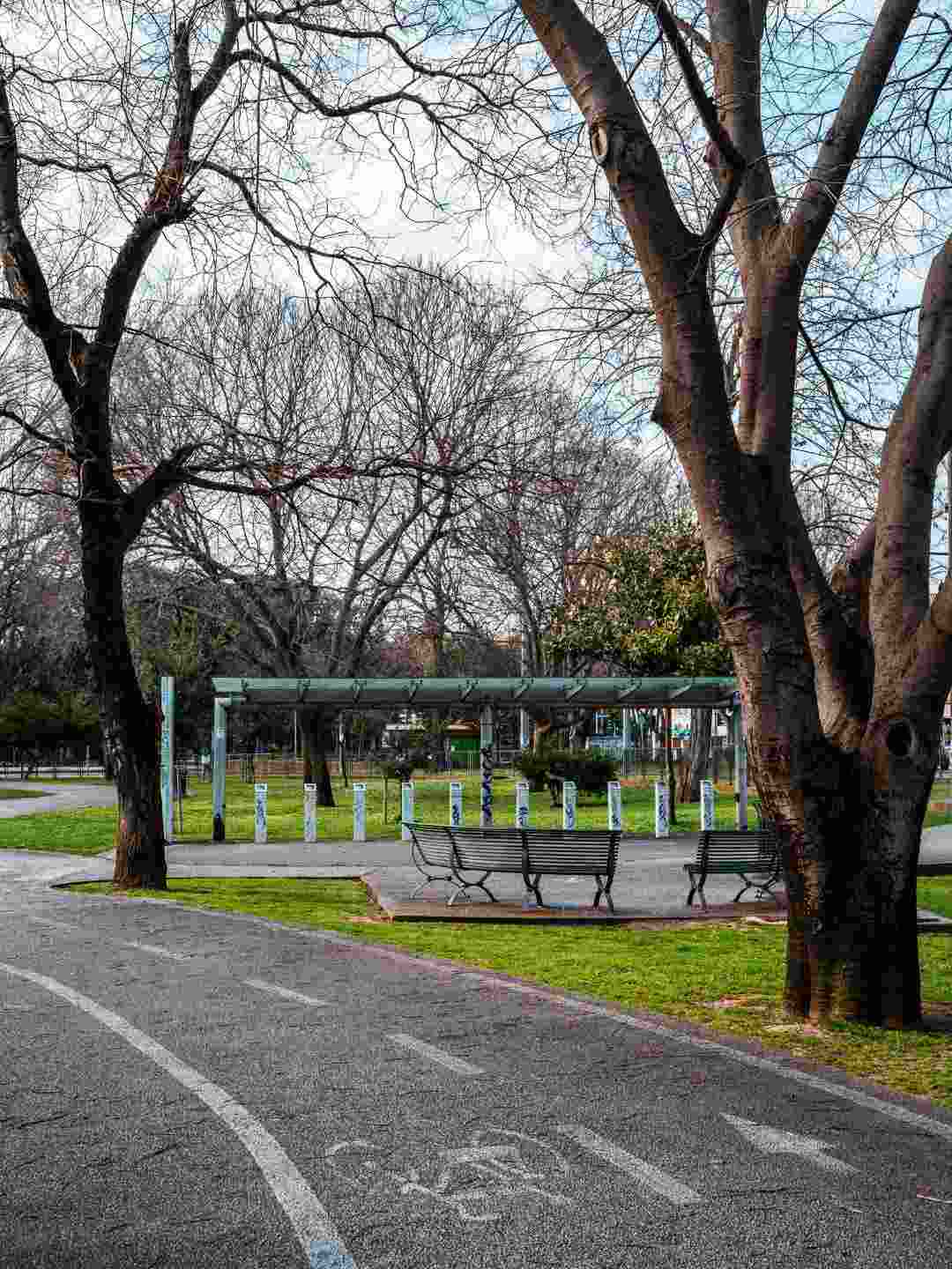 Pista ciclabile nei Giardini Pubblici a Sassari